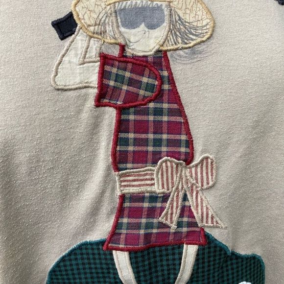 JERZEES WOMEN GOLFER PATCHWORK TSHIRT VINTAGE LARG - Picture 3 of 7